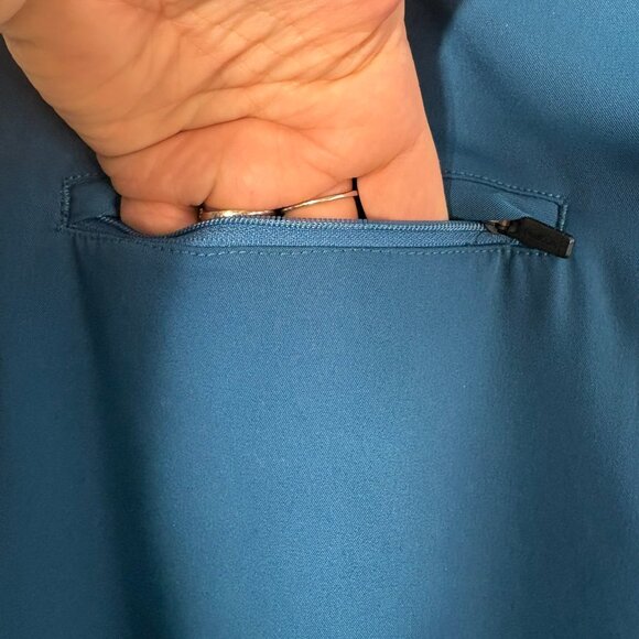 Malbon Women’s Tailored Wide Leg Pants – Size 6 – Teal Blue – Golf / Lifestyle - Picture 8 of 10